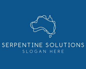 Australia Map Outline logo design