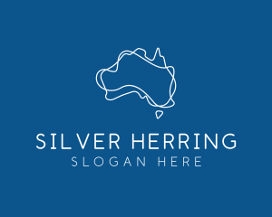 Australia Map Outline logo design