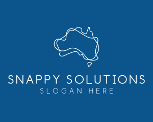 Australia Map Outline logo design