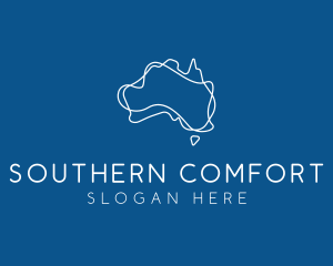 Australia Map Outline logo design