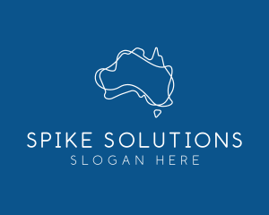 Australia Map Outline logo design