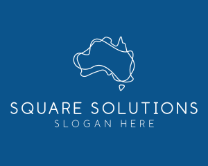 Australia Map Outline logo design