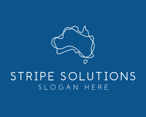 Australia Map Outline logo design