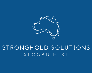 Australia Map Outline logo design