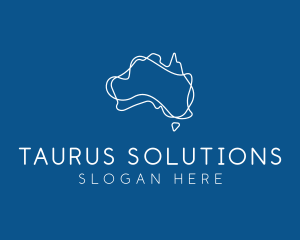 Australia Map Outline logo design