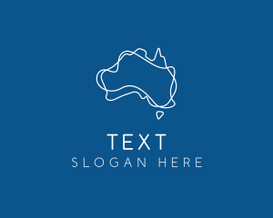 Australia Map Outline logo design