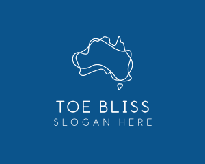 Australia Map Outline logo design