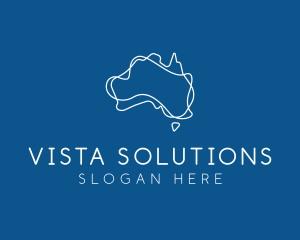 Australia Map Outline logo design