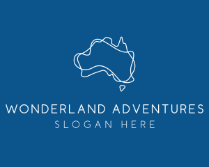 Australia Map Outline logo design