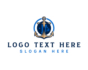 Seafarer - Nautical Anchor Rhode Island logo design