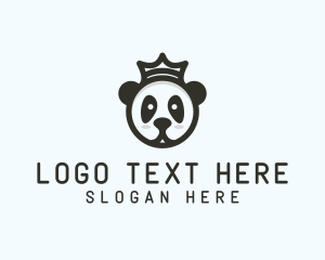 Cartoon - Royal Panda King logo design