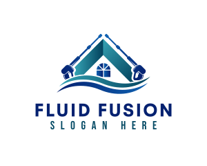 Pressure Washer Home  logo design