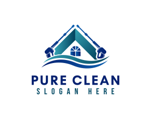 Pressure Washer Home  logo design