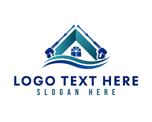 Cleaning - Pressure Washer Home logo design