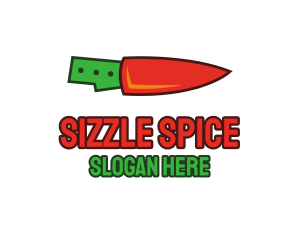 Chili Knife Cooking logo design