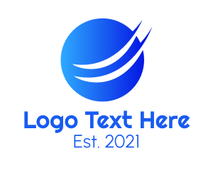Negative Space - Generic Blue Sphere logo design