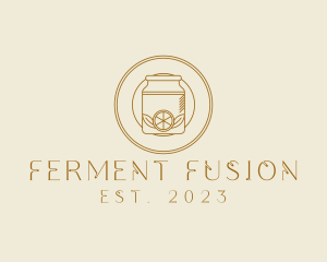 Fermented Kombucha Beverage Jar logo design