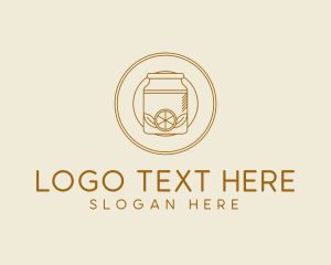 Fermented - Fermented Kombucha Beverage Jar logo design