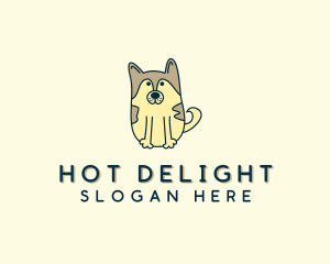 Cute Puppy Dog logo design