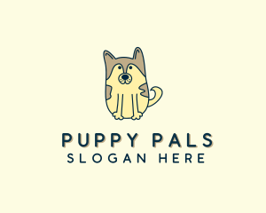 Cute Puppy Dog logo design