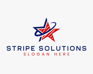 Star America Stripes logo design