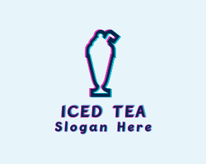 Ice Cream Sundae Anaglyph logo design