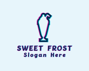 Ice Cream Sundae Anaglyph logo design