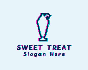 Sundae - Ice Cream Sundae Anaglyph logo design