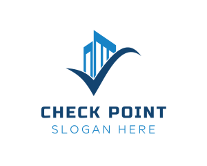 Check - Blue Check Building logo design