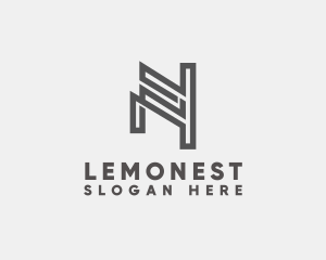 Enterprise - Professional Firm Monoline Letter N logo design