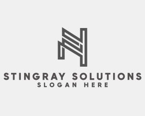 Professional Firm Monoline Letter N logo design