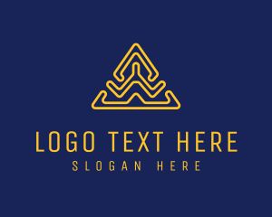 Tech - Digital Technology Triangle logo design