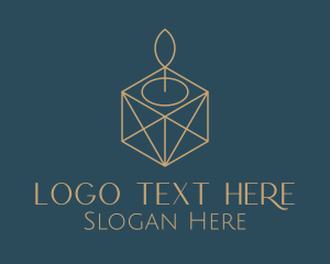 Golden - Minimalist Candle Decor logo design