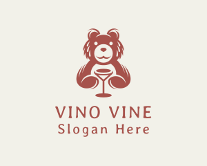 Wine - Wine Bear Sommelier logo design