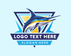 Nautical - Ocean Fish Marlin logo design