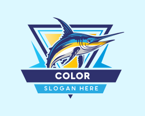 Fisherman - Ocean Fish Marlin logo design