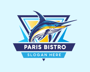 Ocean Fish Marlin logo design