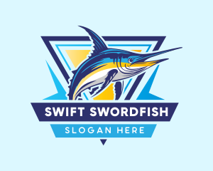 Ocean Fish Marlin logo design