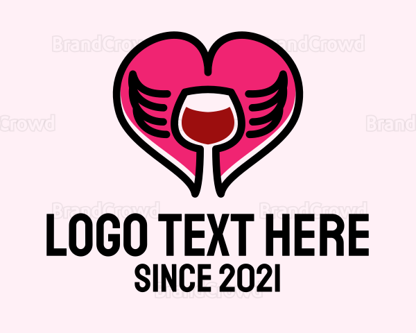 Heart Wing Wine Logo