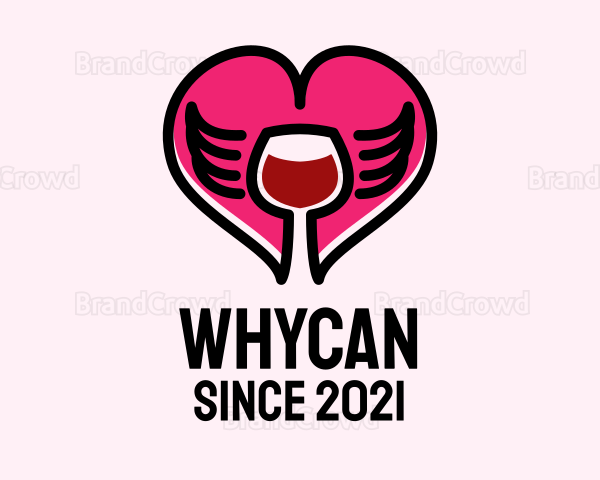 Heart Wing Wine Logo