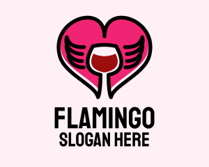 Heart Wing Wine  Logo