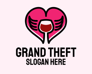 Heart Wing Wine  Logo
