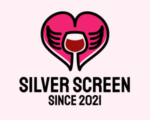 Cocktail - Heart Wing Wine logo design