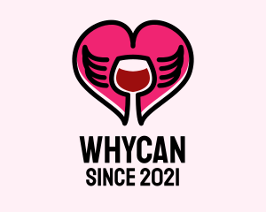 Cocktail - Heart Wing Wine logo design