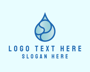 Drinking Water - Water Sanitation Cleaning logo design