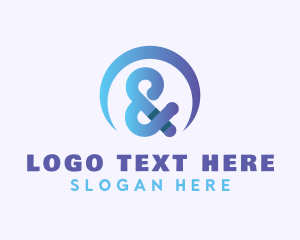 Typography - Hipster Ampersand Symbol logo design