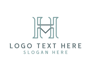 Letter H - Column Legal Attorney logo design