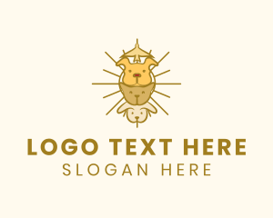 Rabbit - Cute Pets Totem Sun logo design