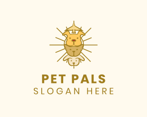 Cute Pets Totem Sun logo design