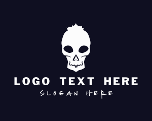 Skate - Skull Punk Streetwear logo design